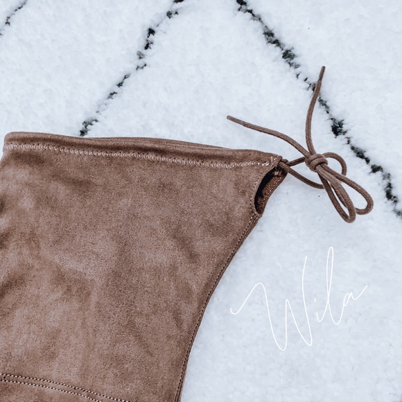2 LEFT💞Tan suede over the knee boots brown - Picture 5 of 8